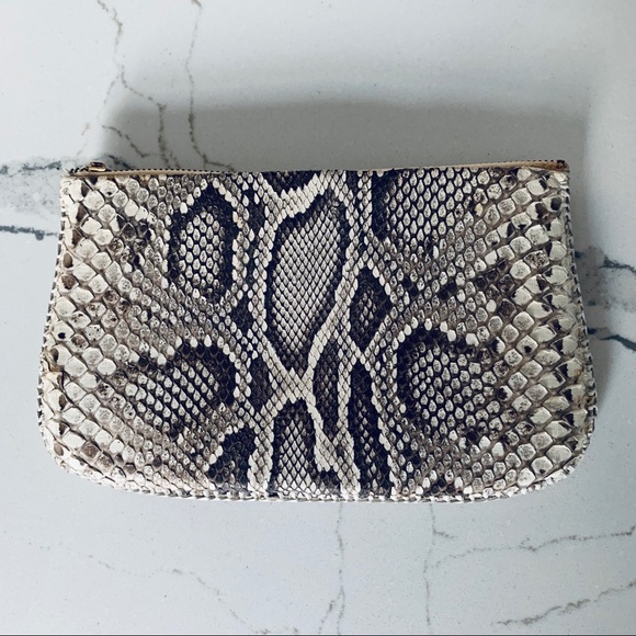 Vintage Snakeskin Small Zippered Clutch - Picture 3 of 5